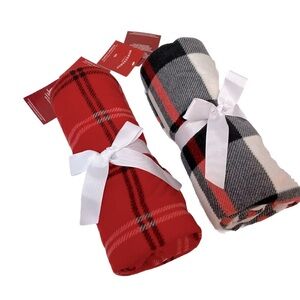 Buffalo Plaid Fleece Pj Pants Red Plaid & Black Plaid Gift Ready Set XXL NEW!